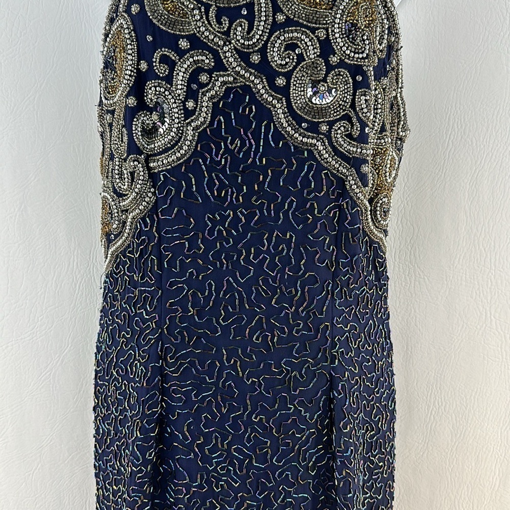 Vintage Lawrence Kazar Beaded Cocktail Dress - Picture 3 of 15